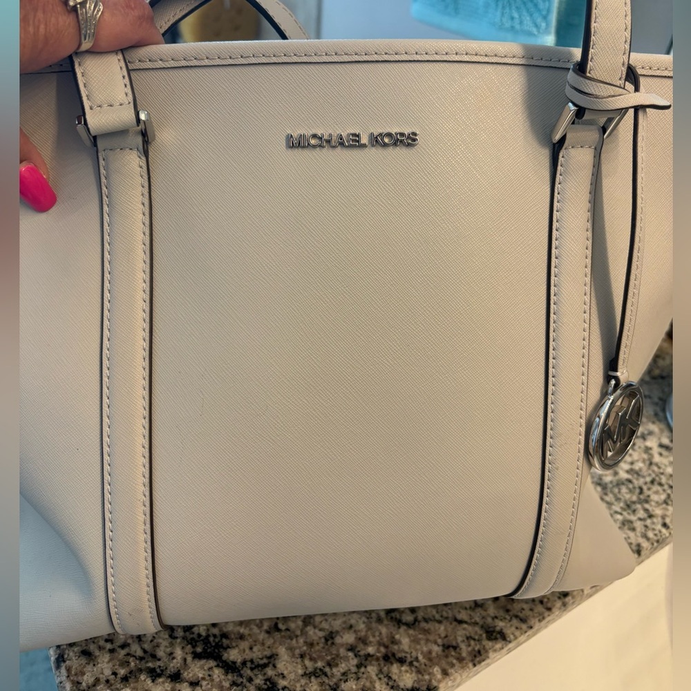 Barely used grey Michael Kors tote bag.
